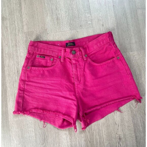 Polo Ralph Lauren Hot Pink Cutoff Shorts W 29 L 14 - Picture 2 of 10
